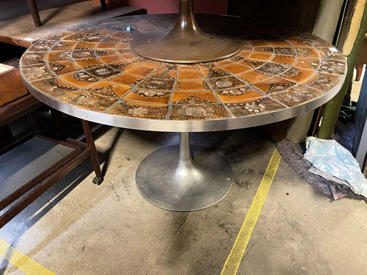 POUL CADOVIUS タイルトップラウンドテーブル