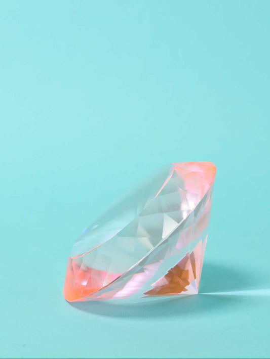 ピンクペーパーウエイト ダイヤモンド