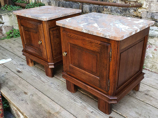 マーブルトップベッドサイドキャビネット