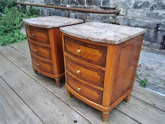 マーブルトップベッドサイドチェスト