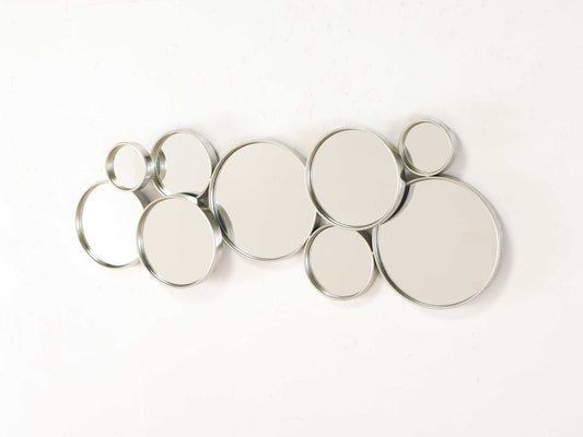 シルバーサークルウォールミラー