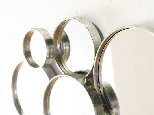 シルバーサークルウォールミラー