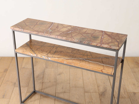 マーブルトップコンソールテーブル