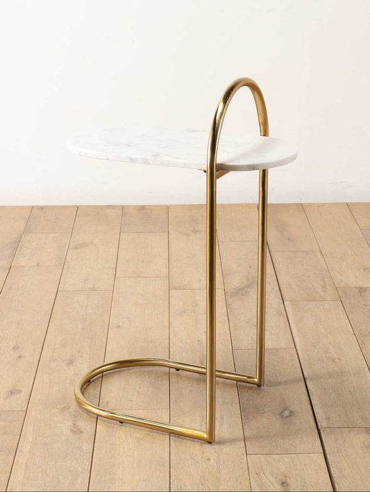 マーブルトップサイドテーブル