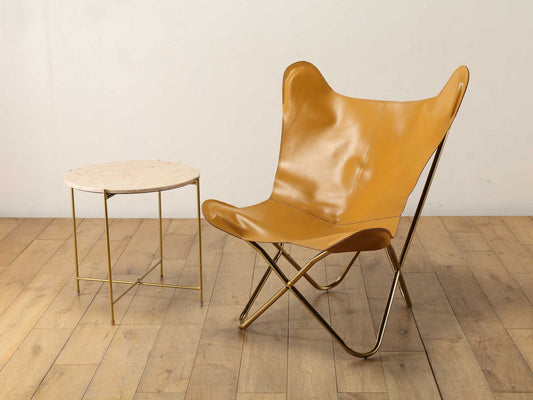 レザーフロートチェア ブラウン