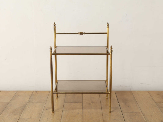 グラストップシェルフサイドテーブル