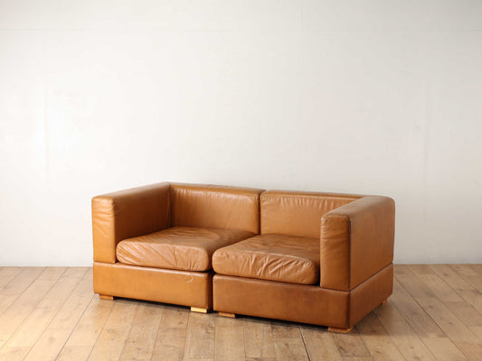 イタリアンペアレザーコーナーソファ