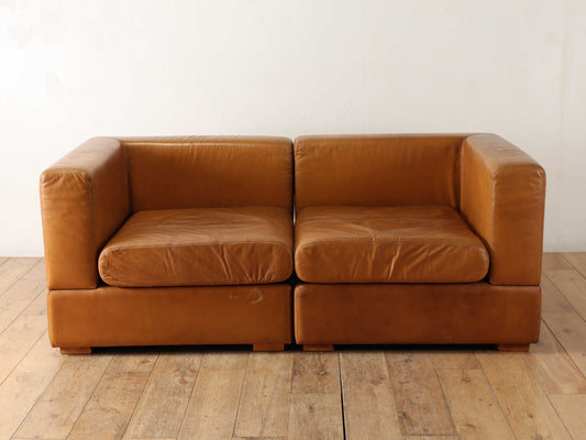 イタリアンペアレザーコーナーソファ