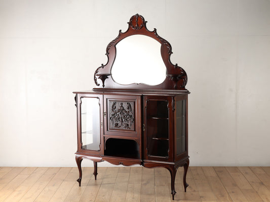 ヴィクトリアンミラーバックディスプレイキャビネット