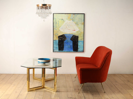 グラストップコーヒーテーブル