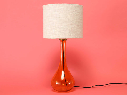 オレンジグラステーブルランプ