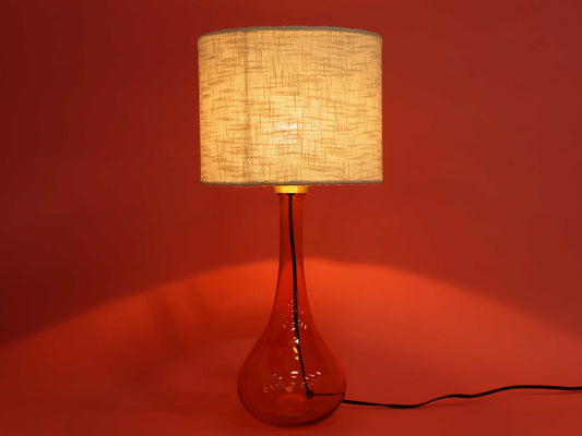 オレンジグラステーブルランプ