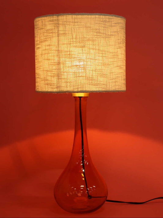 オレンジグラステーブルランプ