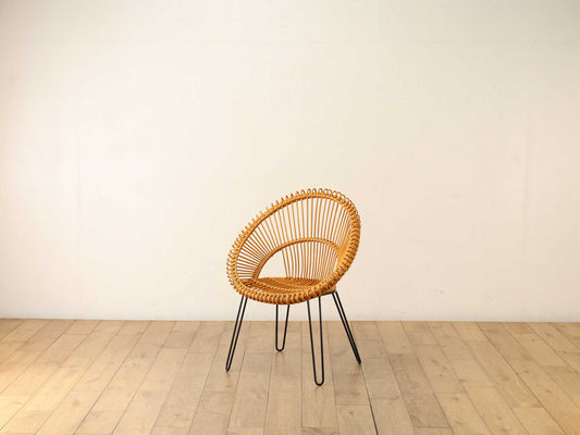 ラタンアームチェア