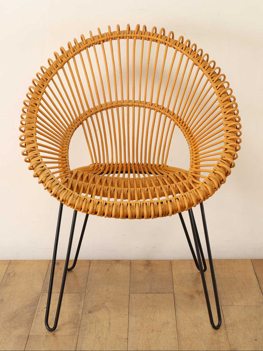 ラタンアームチェア