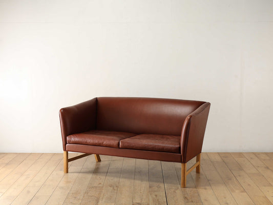 OLE WANSCHER レザー2シーターソファ