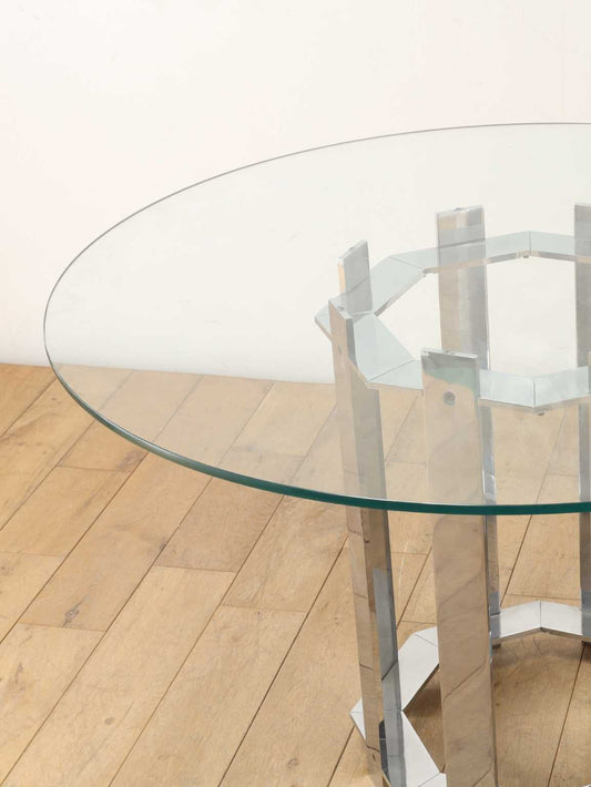 イタリアングラストップラウンドテーブル