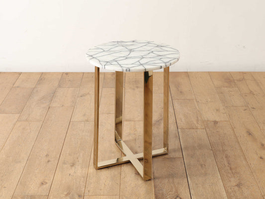 マーブルトップサイドテーブル