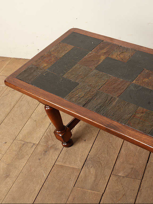 フレンチスレートトップコーヒーテーブル