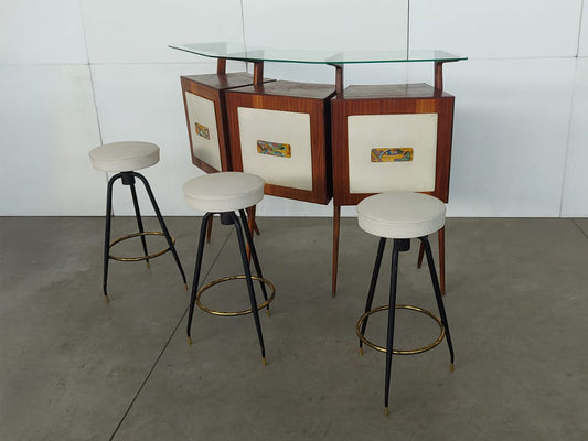 イタリアンバーカウンター with 3スツール