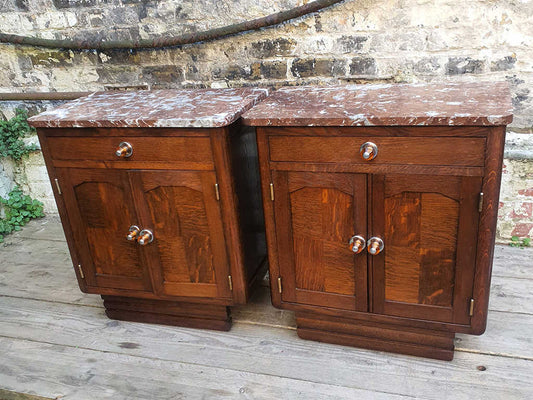 マーブルトップベッドサイドキャビネット