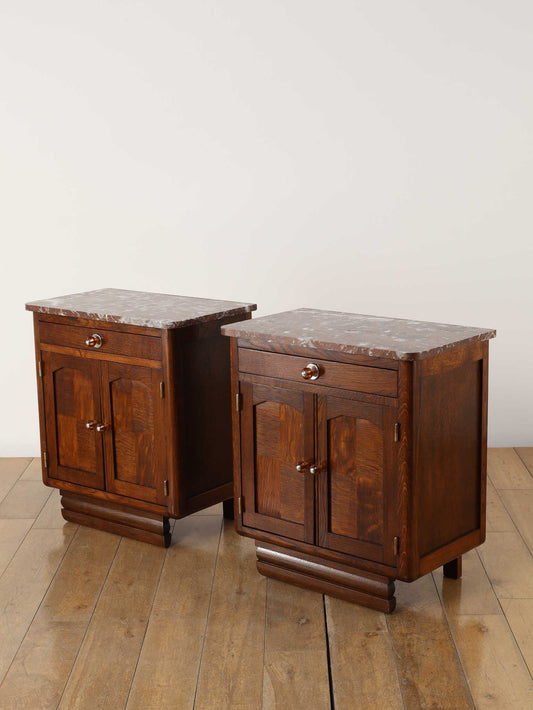 マーブルトップベッドサイドキャビネット