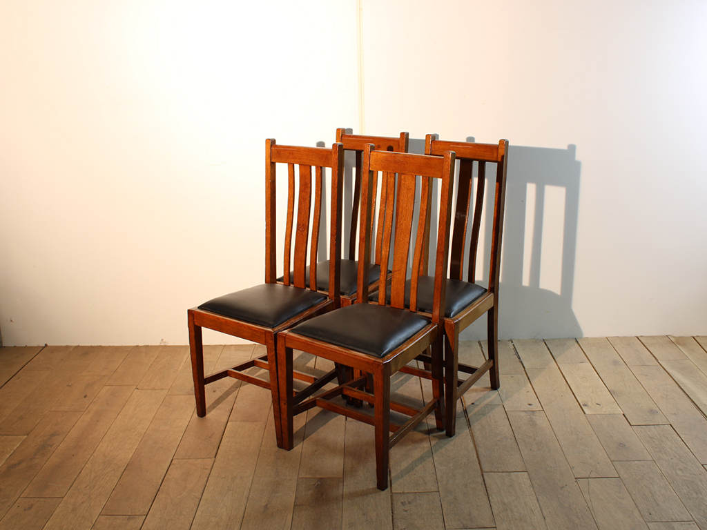 ロイズアンティークのアンティーク・ダイニングチェア 4 脚セット