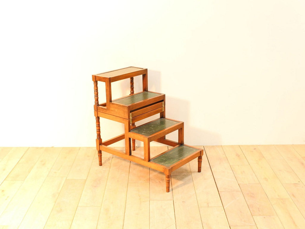 英国アンティーク ライブラリーステップ ベッドステップ 収納付き マホガニー製 英国アンティーク ライブラリーステップ ベッドステップ 収納