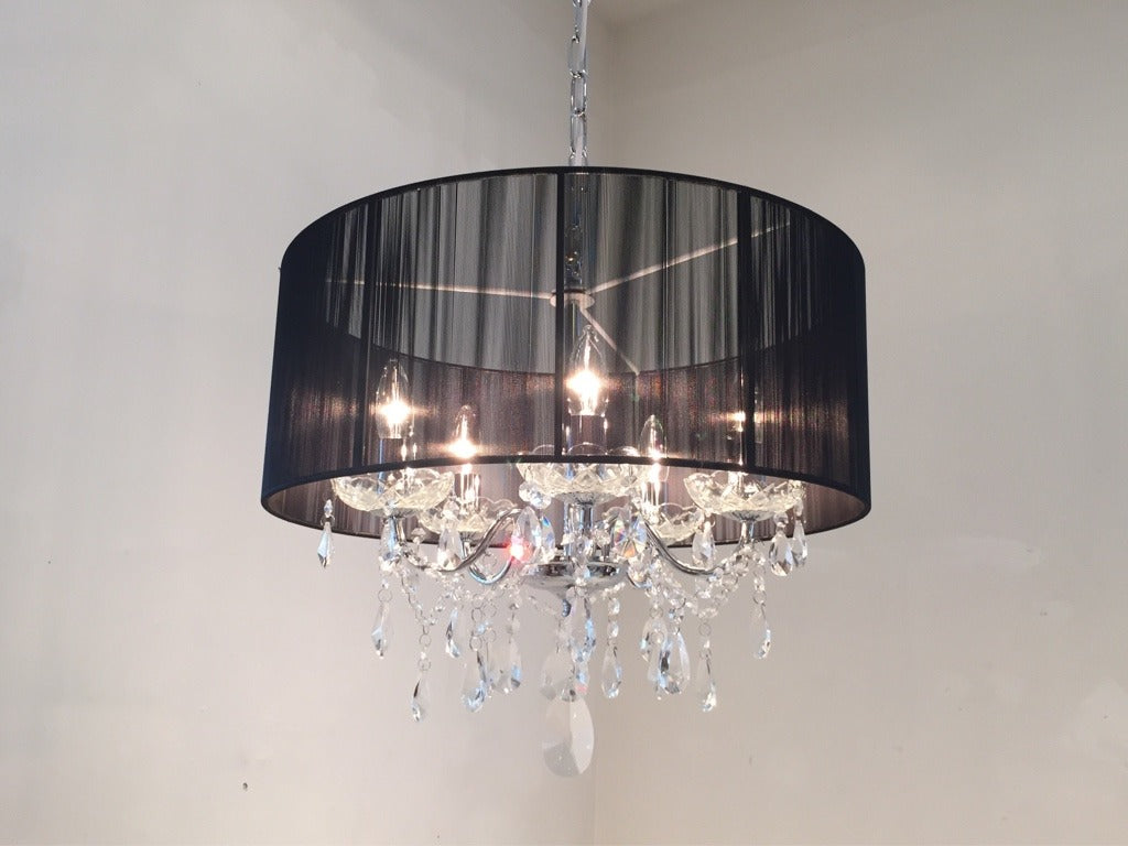 シャンデリアwithシェードM ブラック | ロイズ・アンティークス