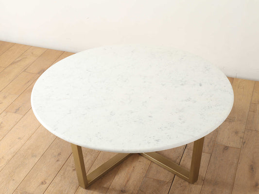 マーブルトップラウンドコーヒーテーブル