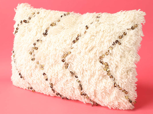 シャギークッション ホワイト