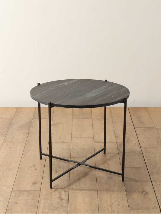 マーブルトップコーヒーテーブルブラック L