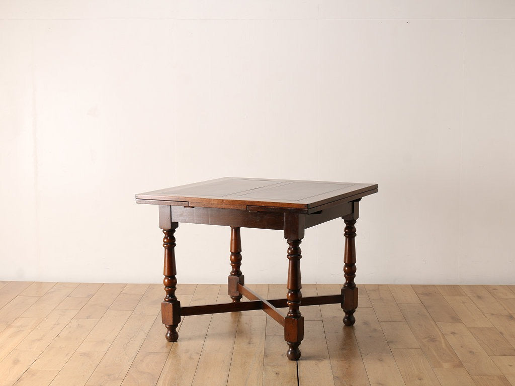 イギリス　アンティーク　ロイズアンティークス　ドローリーフテーブル　IRK Lloyd's Antiques Real Antique Drawleaf Table / ロイズ