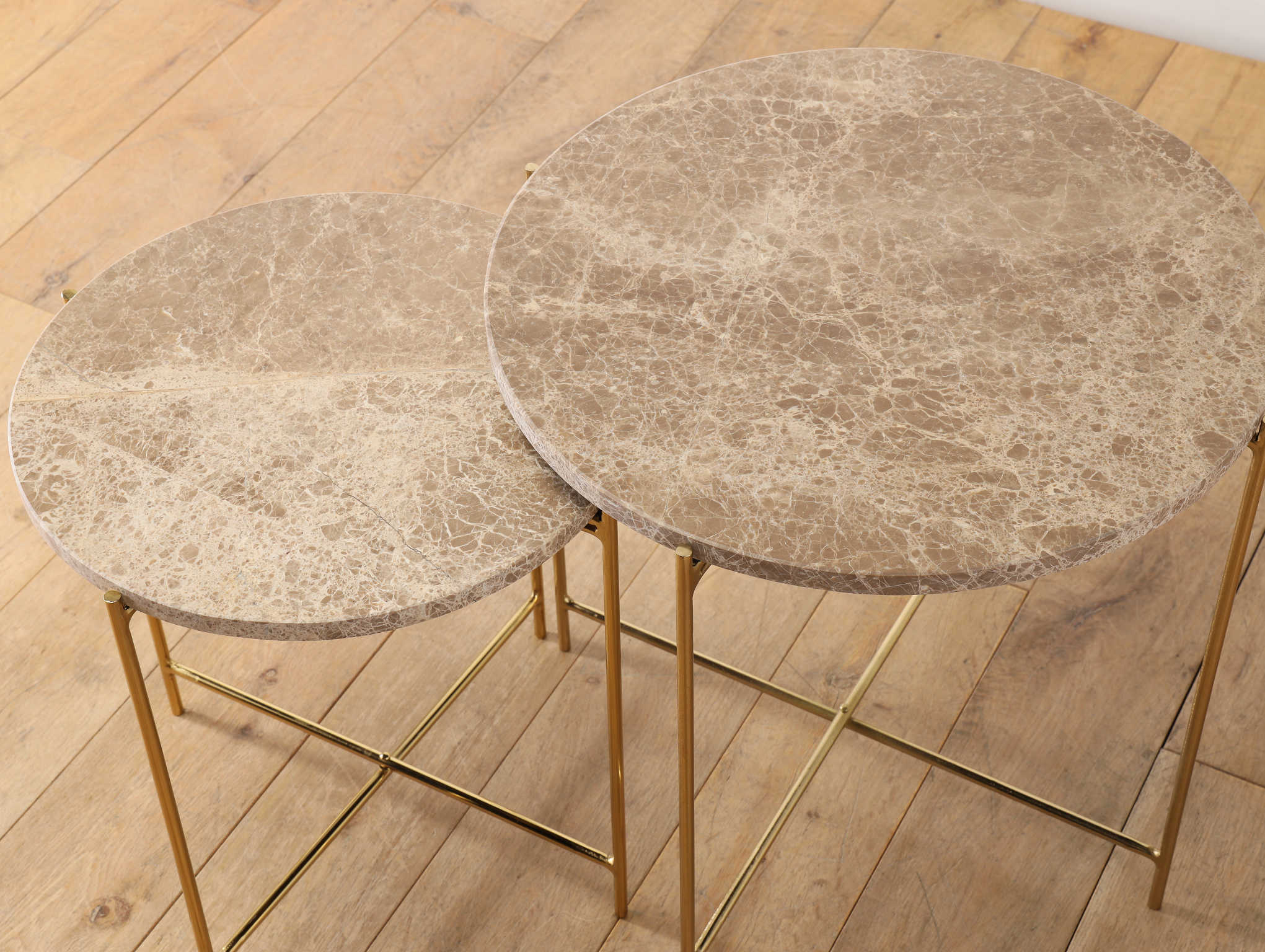 マーブルトップコーヒーテーブル キャラメル M | ロイズ・アンティーク