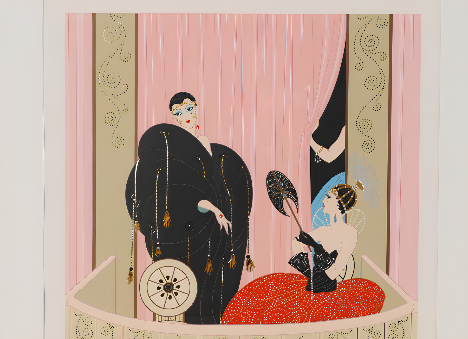 エルテERTE (1892-1990) 『自惚れ屋』リトグラフ1979年 エルテ（ERTE）アール・デコのセリグラフアート | Lloyd's Antiques