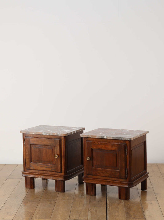 マーブルトップベッドサイドキャビネット