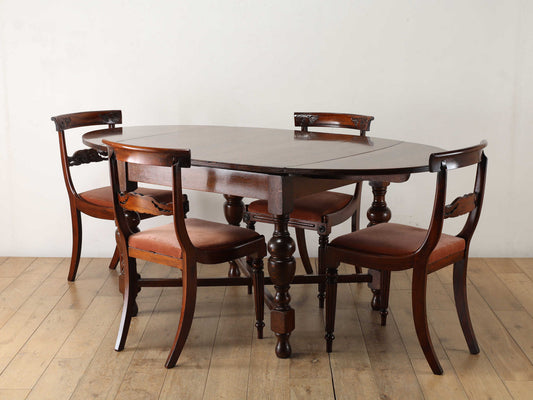 オーバルドローリーフテーブル