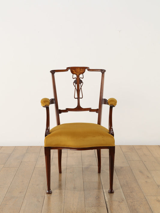 アールヌーヴォードレッシングアームチェア