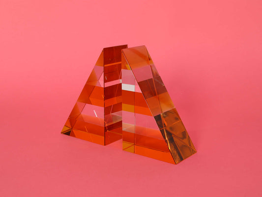 グラスブックエンド　オレンジ