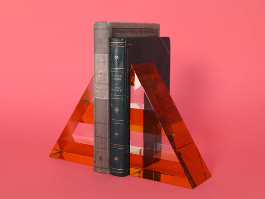 グラスブックエンド　オレンジ