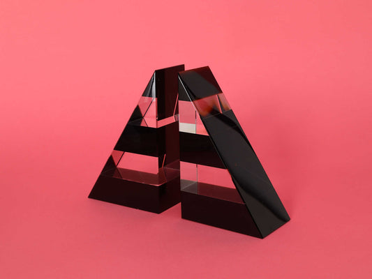 グラスブックエンド　ブラック