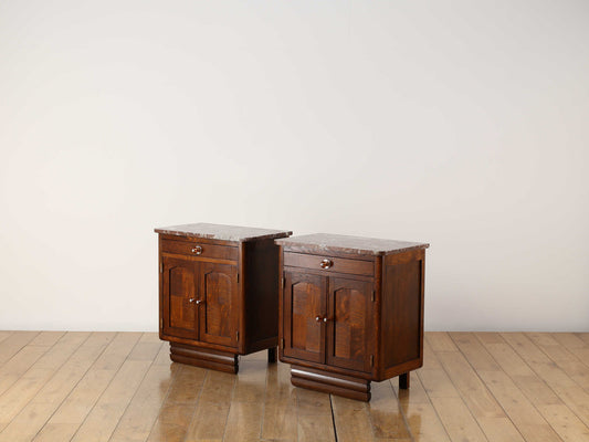 マーブルトップベッドサイドキャビネット