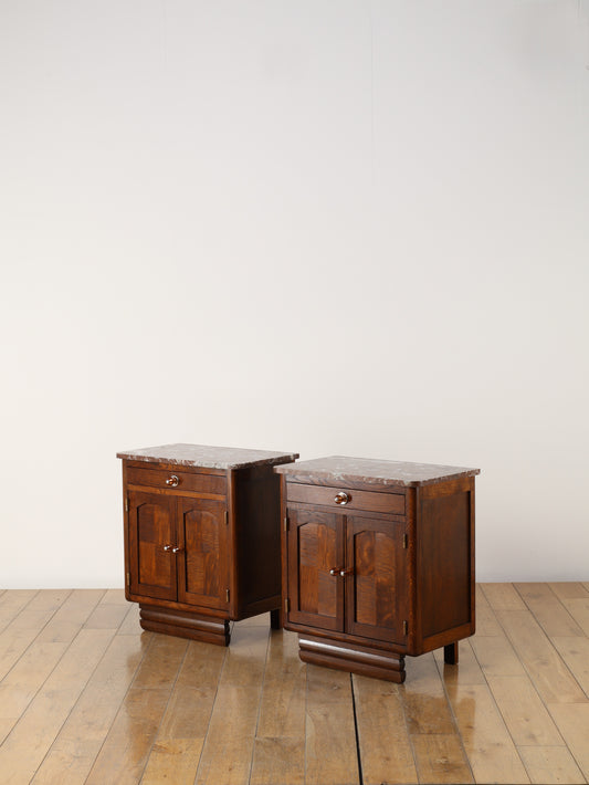 マーブルトップベッドサイドキャビネット