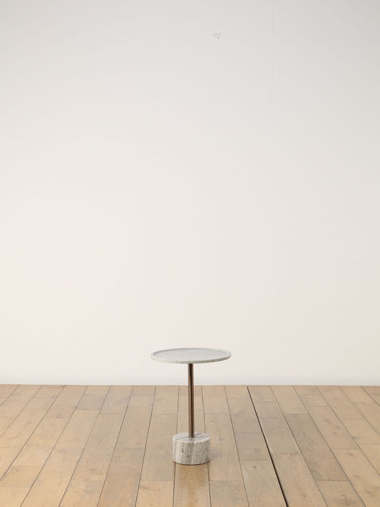 マーブルサイドテーブル グレイ M