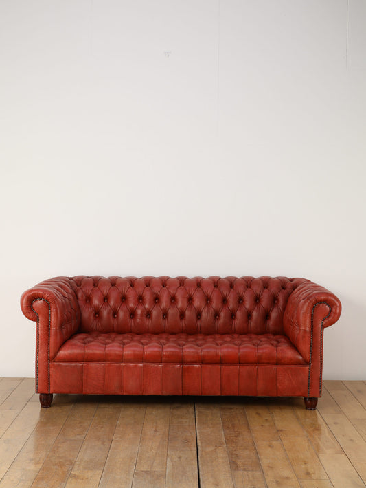 チェスターフィールドソファ レッド