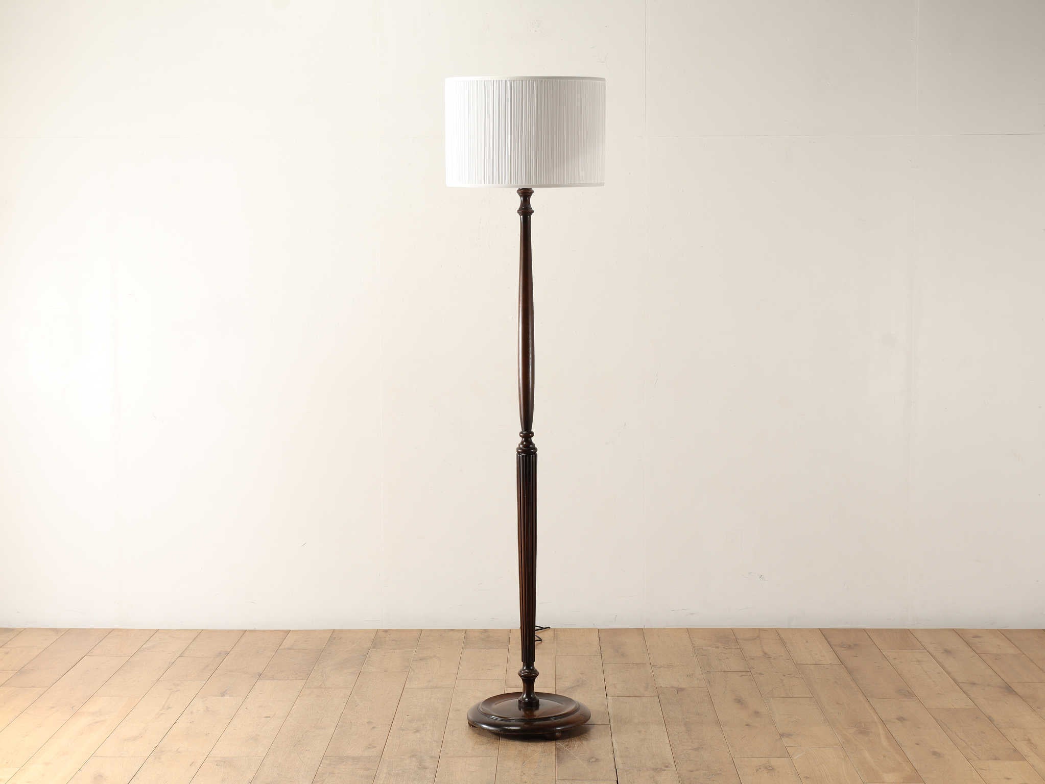 アンティーク フロアランプ 大理石（ポールの一部分） 1灯式（LED） 高さ154cm/シェード(布) 幅40cm 検) ロイズ アンティークス■近隣配送無料 買取帝国 朝霞店 フロアランプ | ロイズ・アンティークス