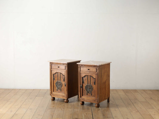 マーブルトップベッドサイドキャビネット