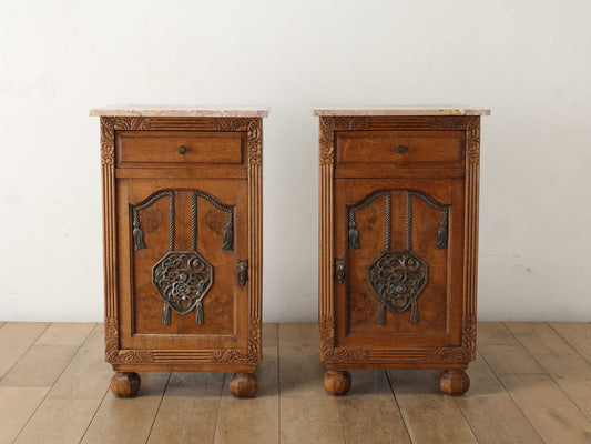 マーブルトップベッドサイドキャビネット