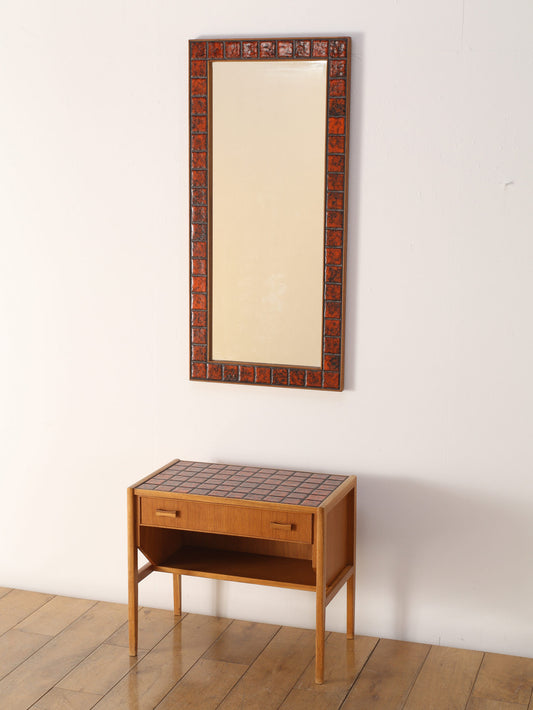 タイルトップチェストwith ウォールミラー