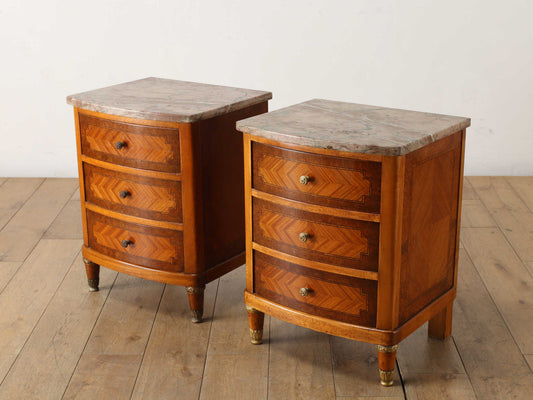 マーブルトップベッドサイドチェスト